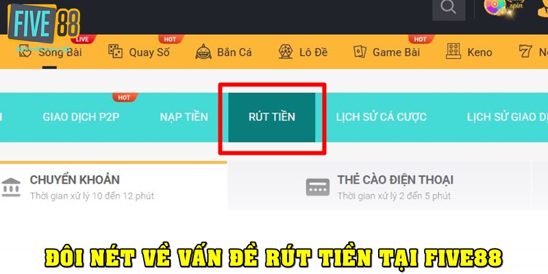 Đôi nét về cách rút tiền FIVE88 tại cổng game